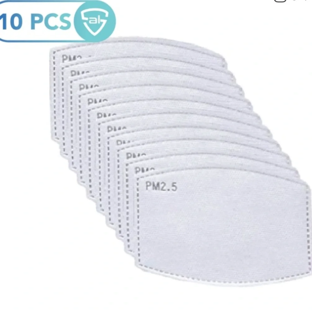 New Pack of 10 Al-Shields PM2.5 Face Mask Filter Pack